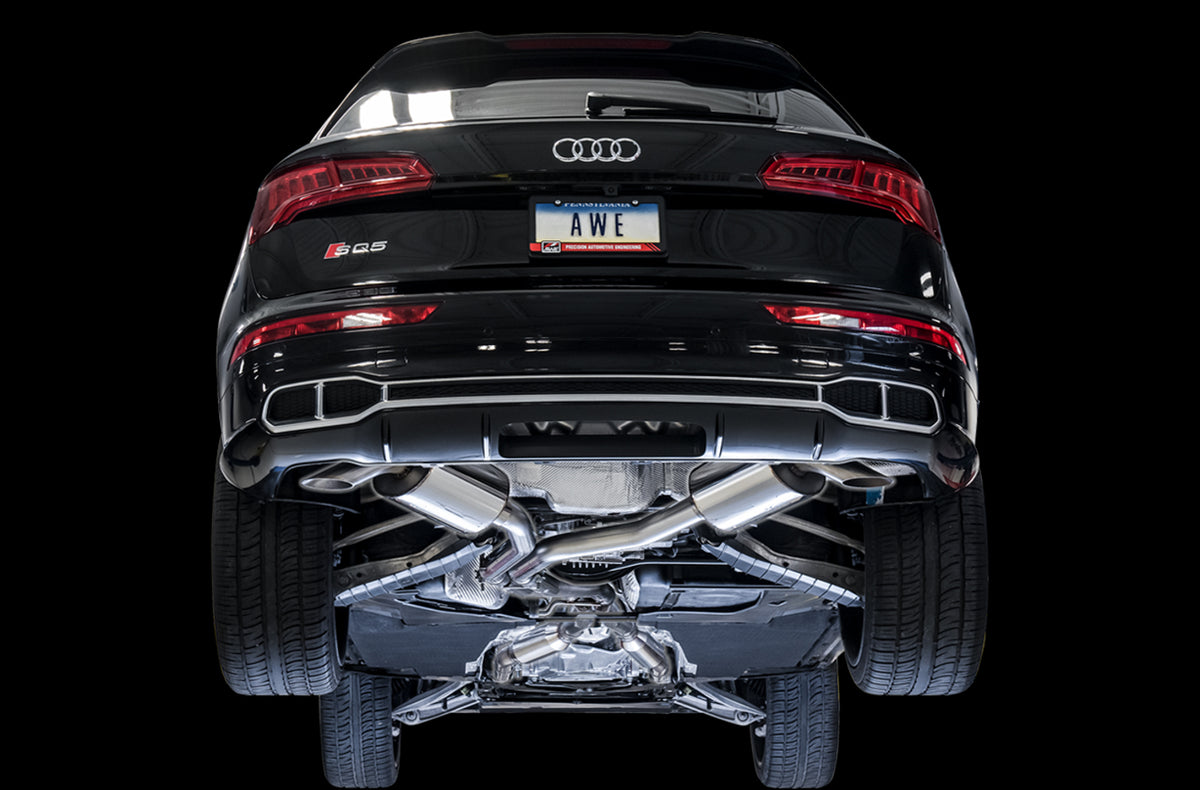 AWE Touring Edition Exhaust for Audi B9 SQ5 - Resonated - Uses OE Tips