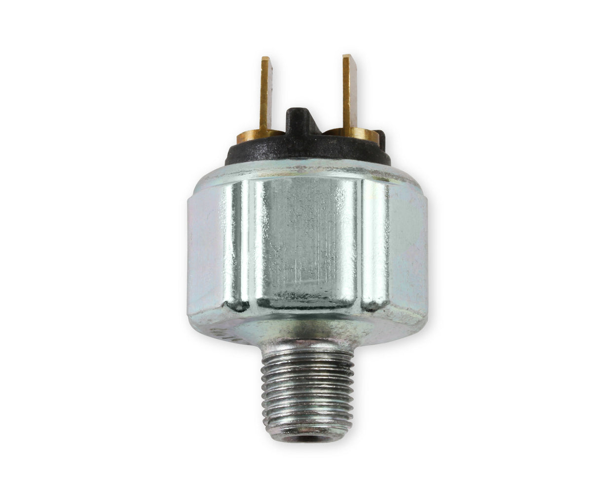 Brake light switch - Pressure activated w/ 1/8" NPT port - (2) 1/4" blade style electrical terminals.