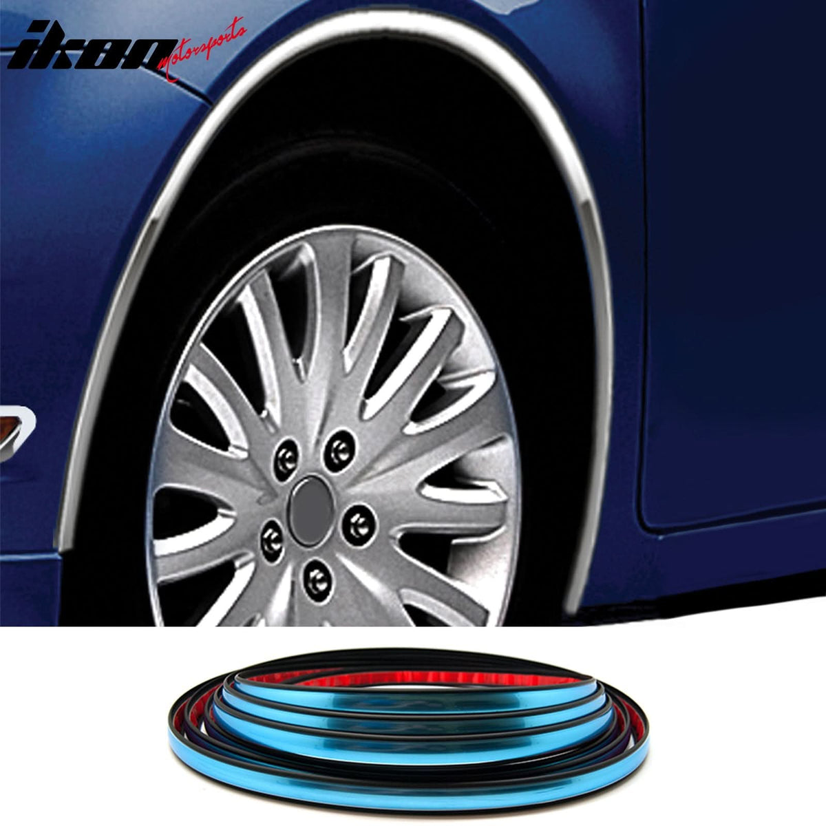 Universal 1.2X21 Chrome Fender Flare Wheel Protector Molding Edge Trim