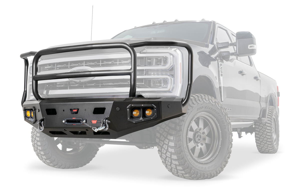 Ascent HD Front Bumper with Full Grille Guard for 2023-2026 Ford Super Duty