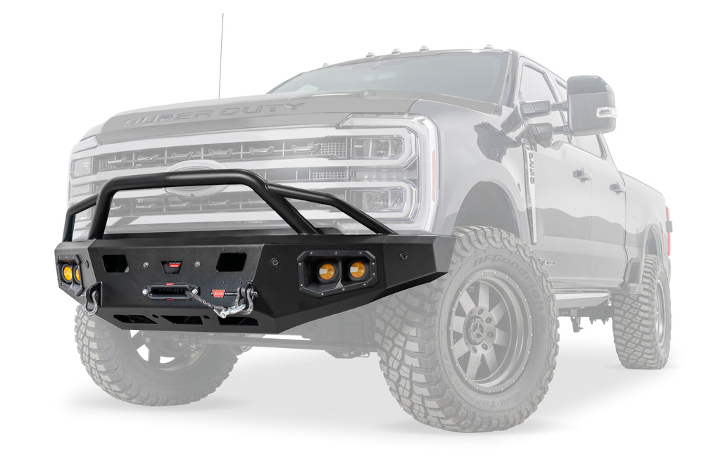 Ascent HD Front Bumper with Prerunner Grille Guard for 2023-2026 Ford Super Duty
