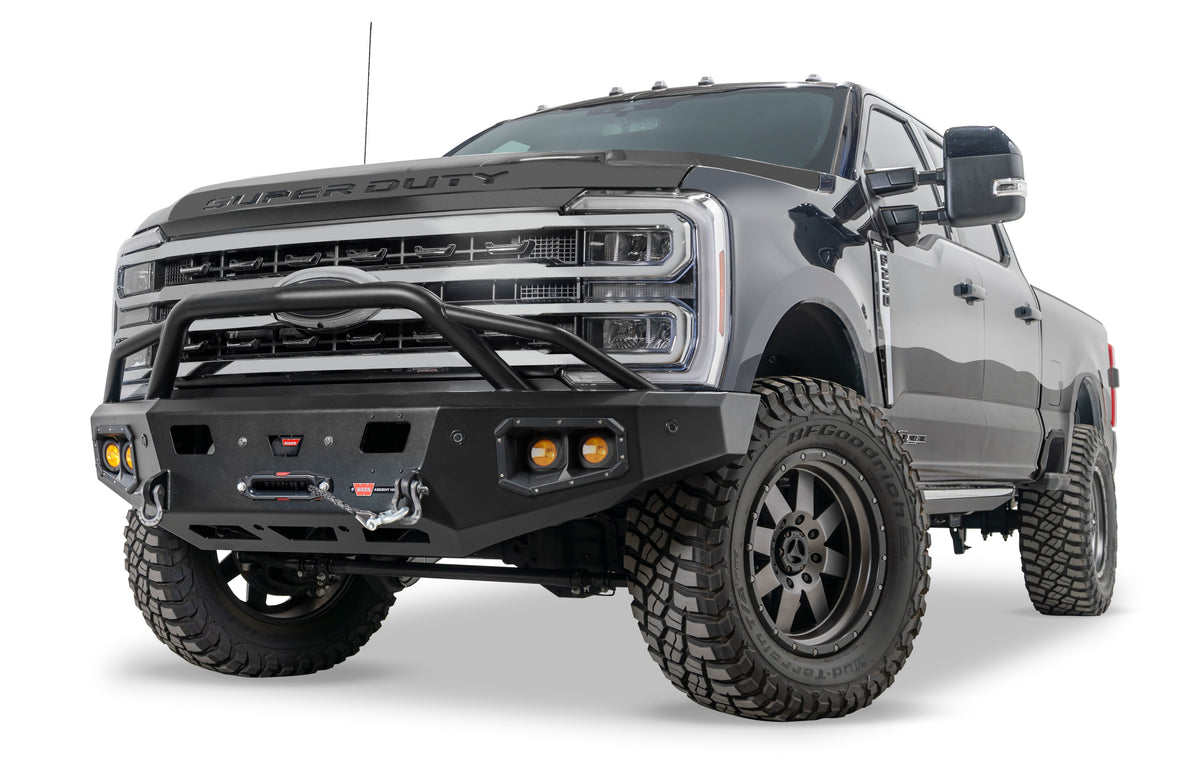Ascent HD Front Bumper with Prerunner Grille Guard for 2023-2026 Ford Super Duty