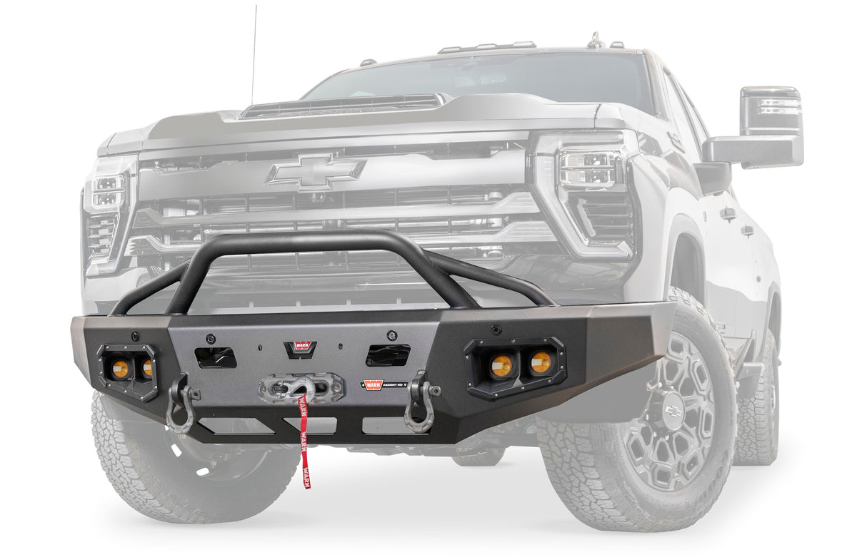 Ascent HD Front Bumper with Prerunner Grille Guard for 2024-2026 Chevrolet Silverado 2500/3500 HD