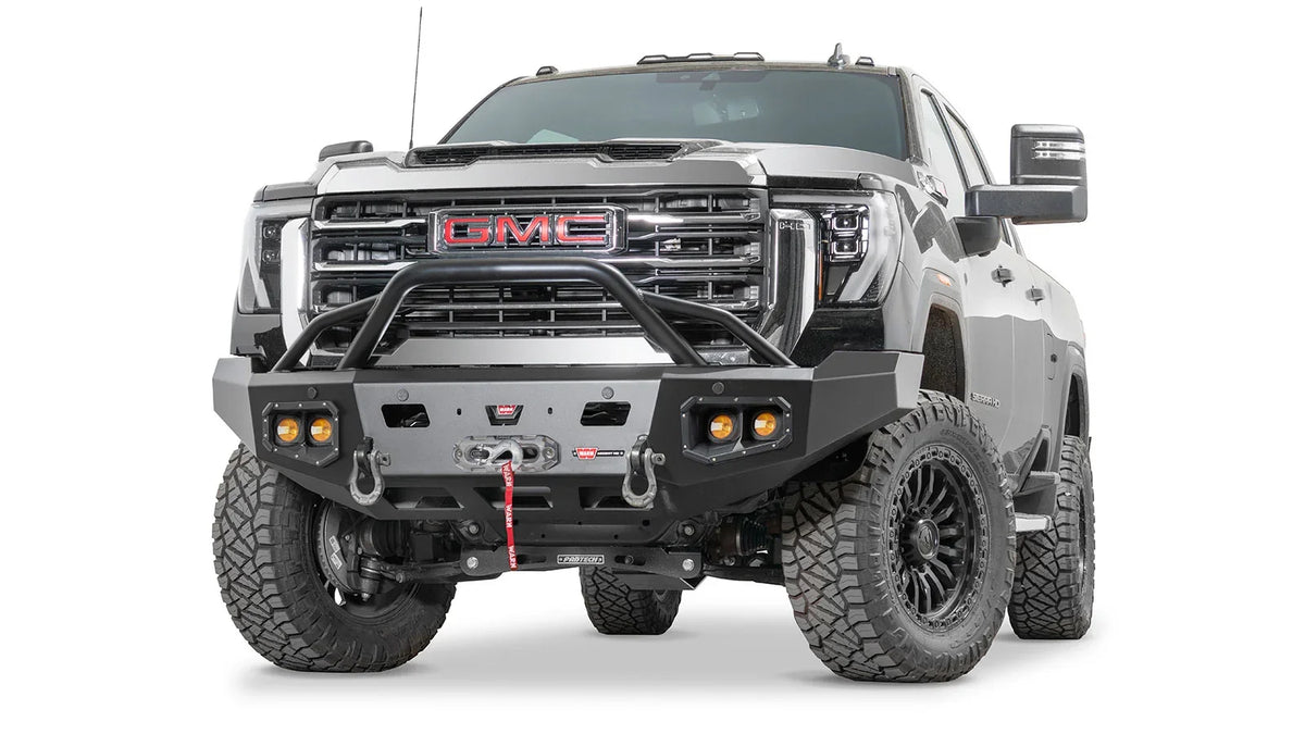 Ascent HD Front Bumper with Prerunner Grille Guard for 2024-2026 GMC Sierra 2500/3500 HD