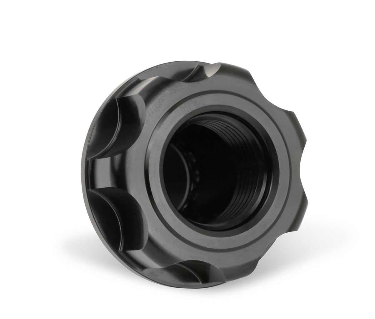 Oil Fill Cap w/ Baffle & -10 ORB Port - Fits Holley Cast Aluminum Valve Covers for the GM LS Series Engines w/ 1-5/16"-12 Threads on the Cap.