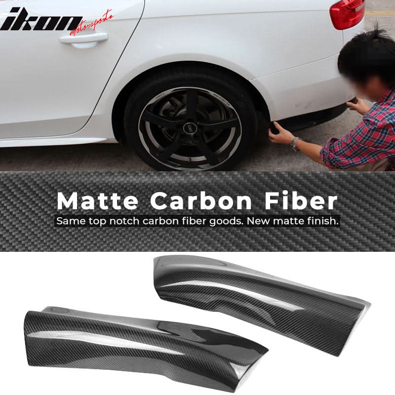 2013-2016 Audi A4 B9 R Style Rear Bumper Splitters Aprons Carbon Fiber