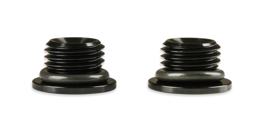 -3 AN Port Plug w/ O-Ring Seal, Black Anodized Aluminum - 2 pieces