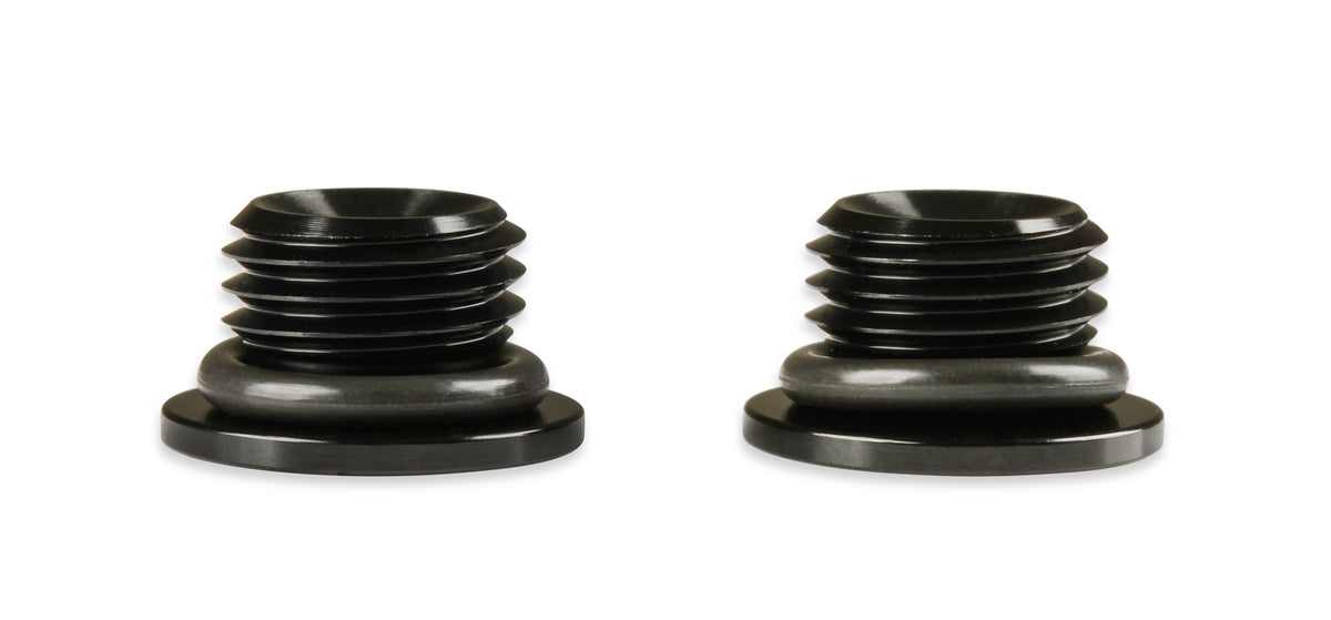 -3 AN Port Plug w/ O-Ring Seal, Black Anodized Aluminum - 2 pieces