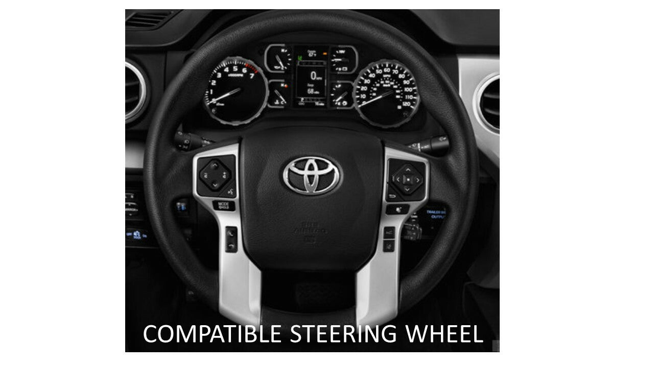 Steering Wheel Emblem Overlay (Select Toyota Models) - WHITE - BLANK