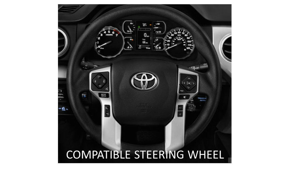 Steering Wheel Emblem Overlay (Select Toyota Models) - VOODOO BLUE - BLANK