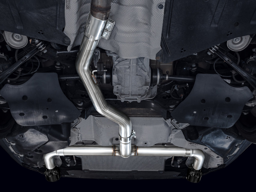 AWE Track Edition Axleback Exhaust for BMW G2X 330i/430i - 4.5” Diamond Black Tips