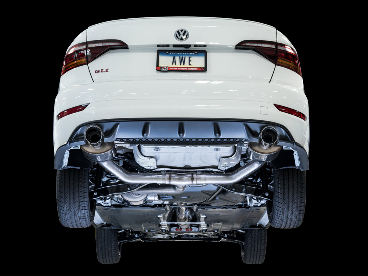 AWE Touring Edition Exhaust for MK7 Jetta GLI w/ High Flow Downpipe (not included) - Chrome Silver Tips