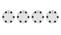 Climate Knobs (2007-2013 Tundra) - 4 PACK - WHITE