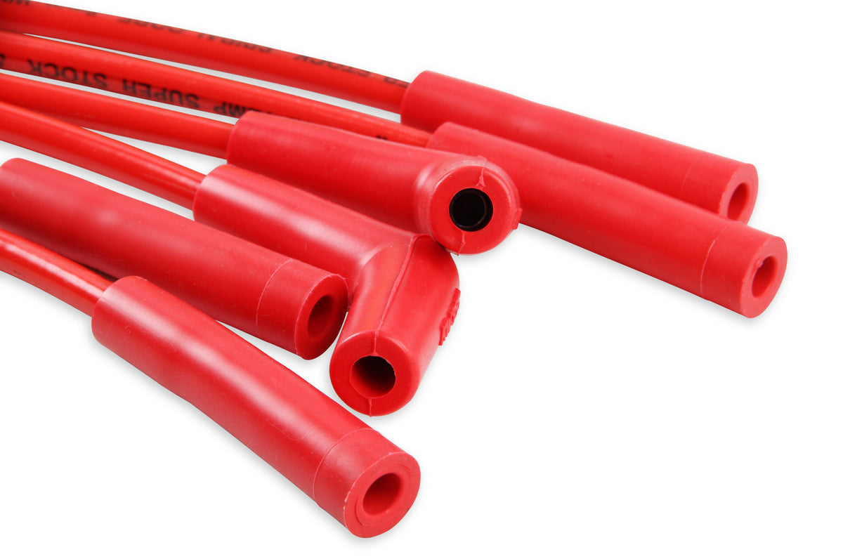 Spark Plug Wire Set - Super Stock Spiral Core 8mm - Jeep L6 - Red - These 8mm custom fit Super Stock spiral core spark plug wires fit select Jeep L6 applications.