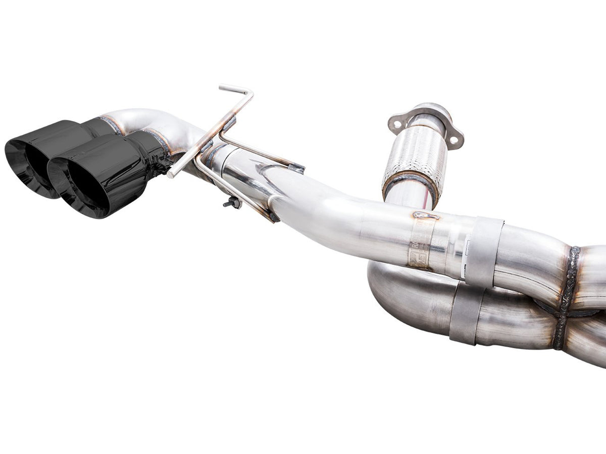 AWE Track Edition Exhaust for C8 Corvette - 4.5" Diamond Black Tips