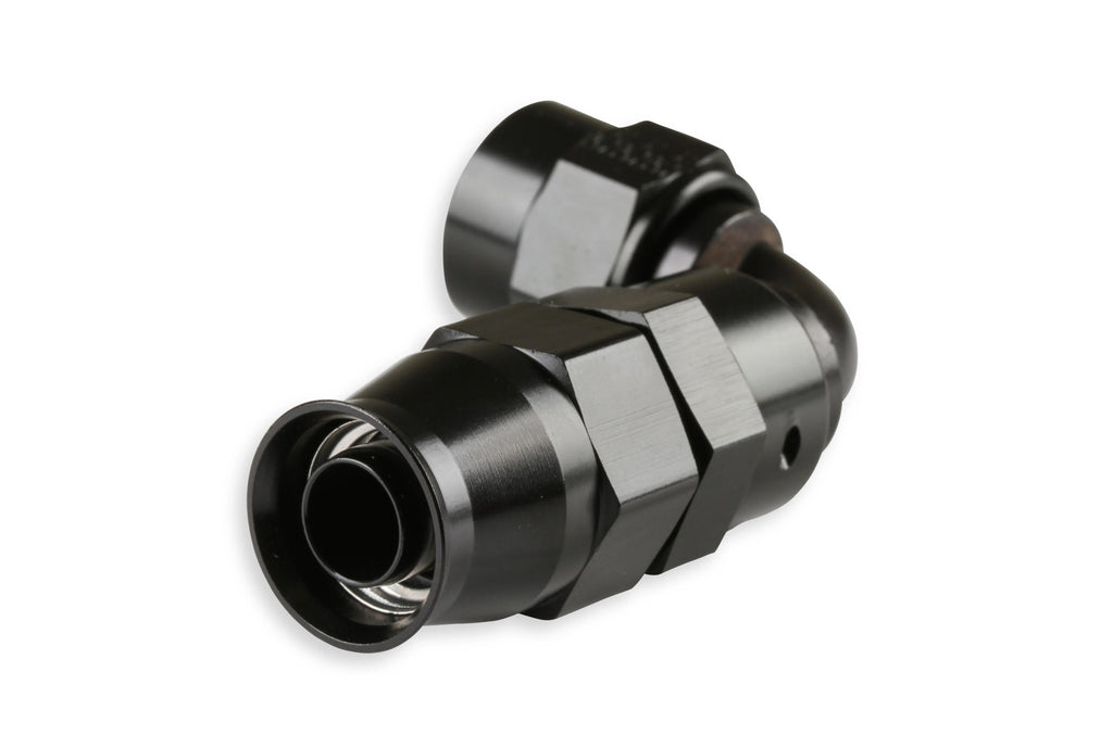 -8 AN Twist-on (Dynamic Swivel) 90 Degree Bent Tube Hose-End