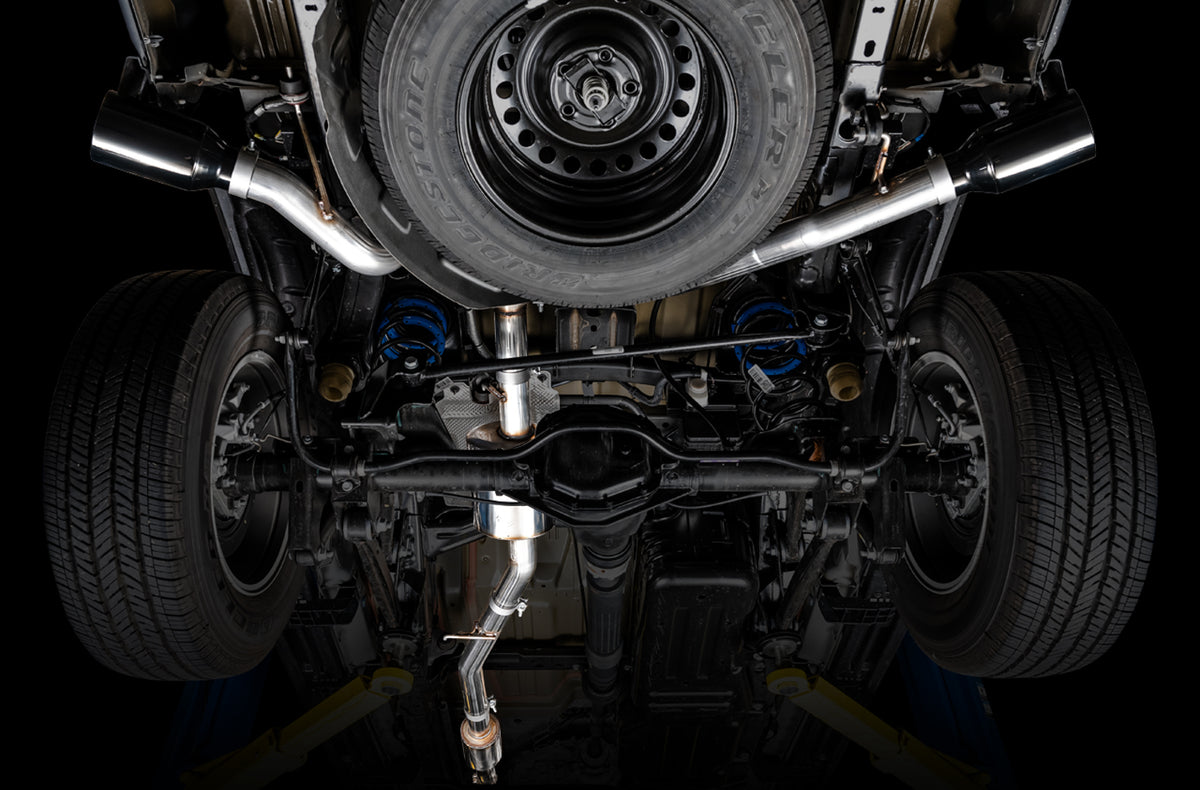 AWE Tread Edition Catback Dual Exhaust for Jeep JT 3.6L - Diamond Black Tips