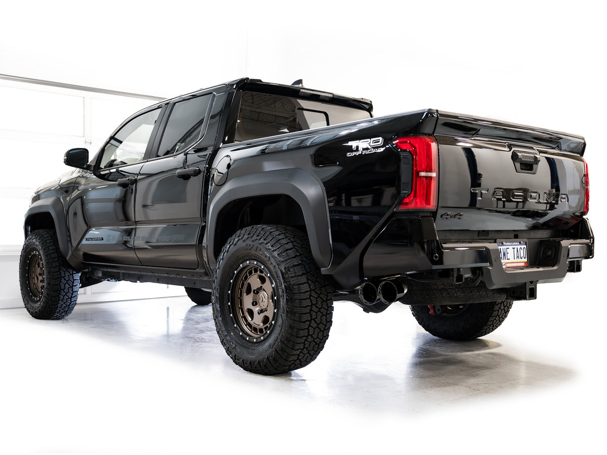 AWE 0FG Exhaust for 4th Gen Toyota Tacoma - Dual Diamond Black Tips