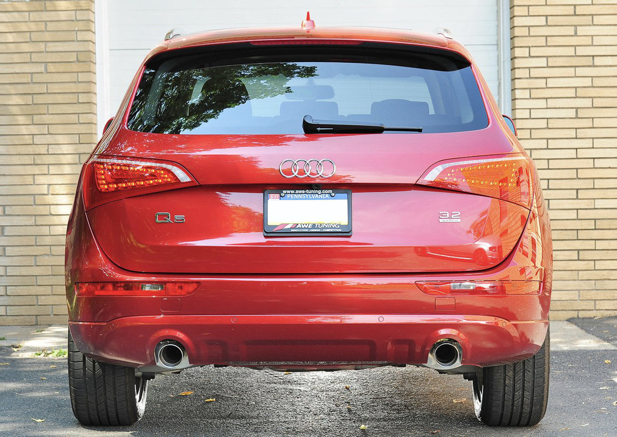 AWE Non-Resonated Exhaust System (Downpipe-Back) for 8R Q5 3.2L -- Chrome Silver Tips