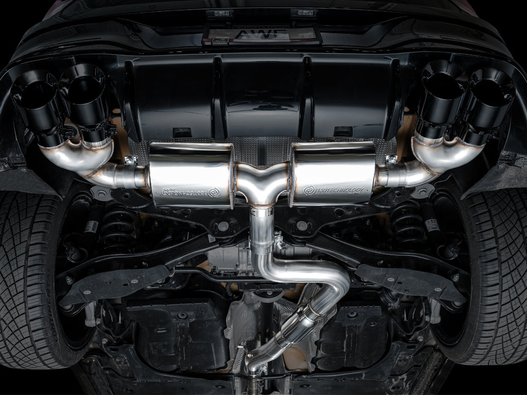 AWE Touring Edition Exhaust for Volkswagen MK8 Golf R - Diamond Black Tips