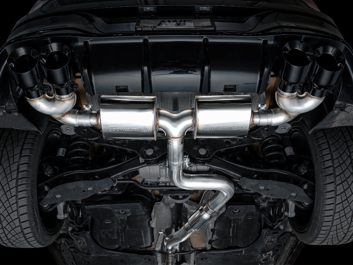 AWE Touring Edition Exhaust for Volkswagen MK8 Golf R - Diamond Black Tips