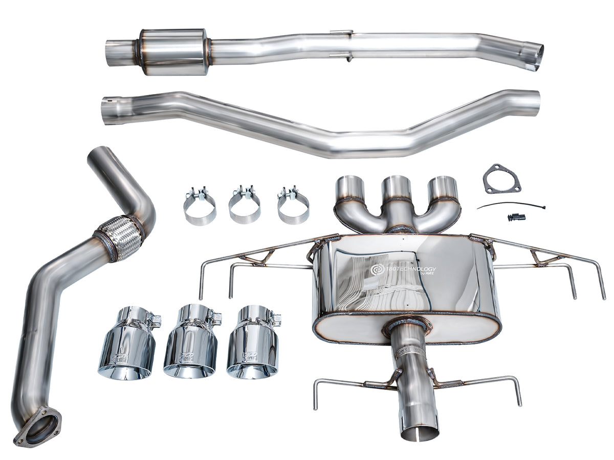 AWE Touring Edition Exhaust for DE5 Integra Type-S - Triple Chrome Silver Tips