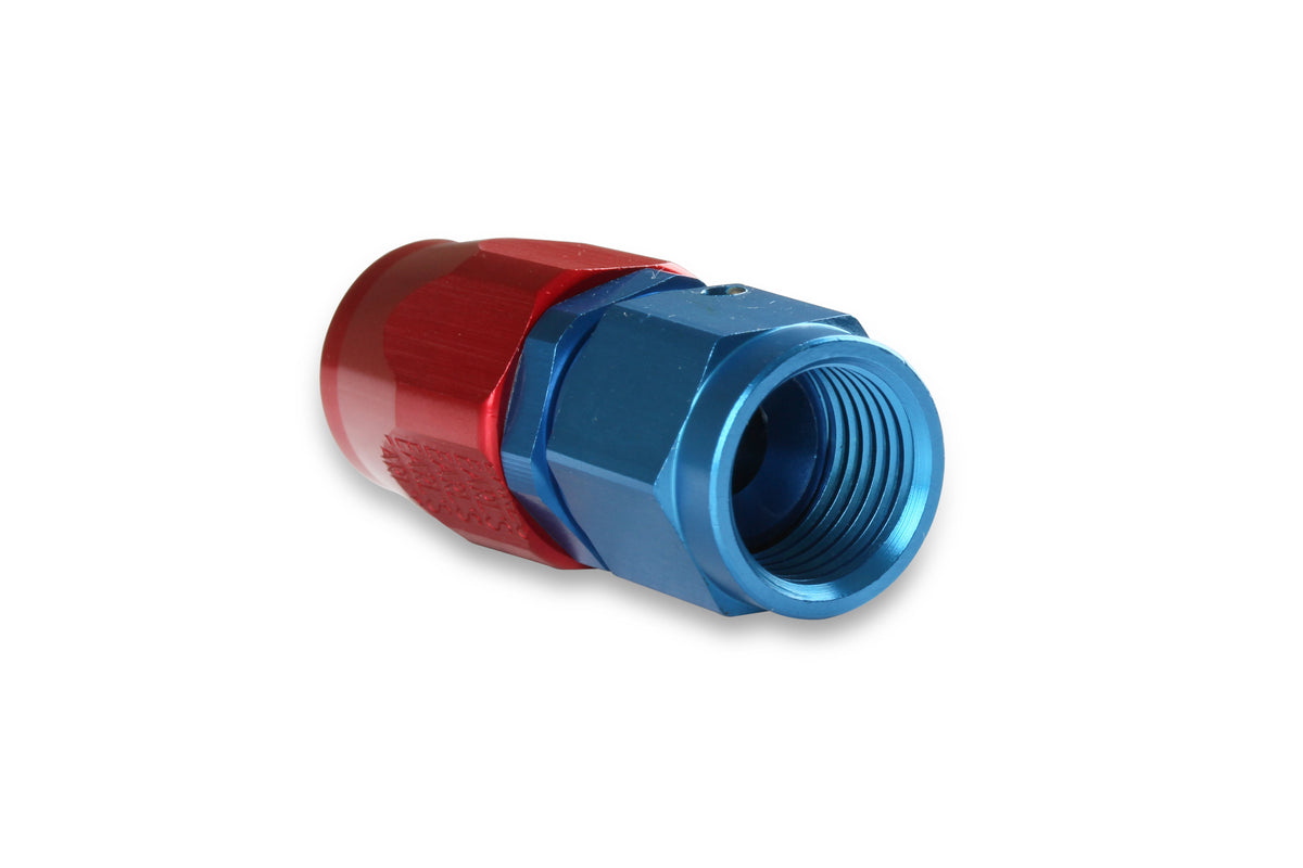 Earls Straight Swivel-Seal® Hose End AN -6 - Red/Blue