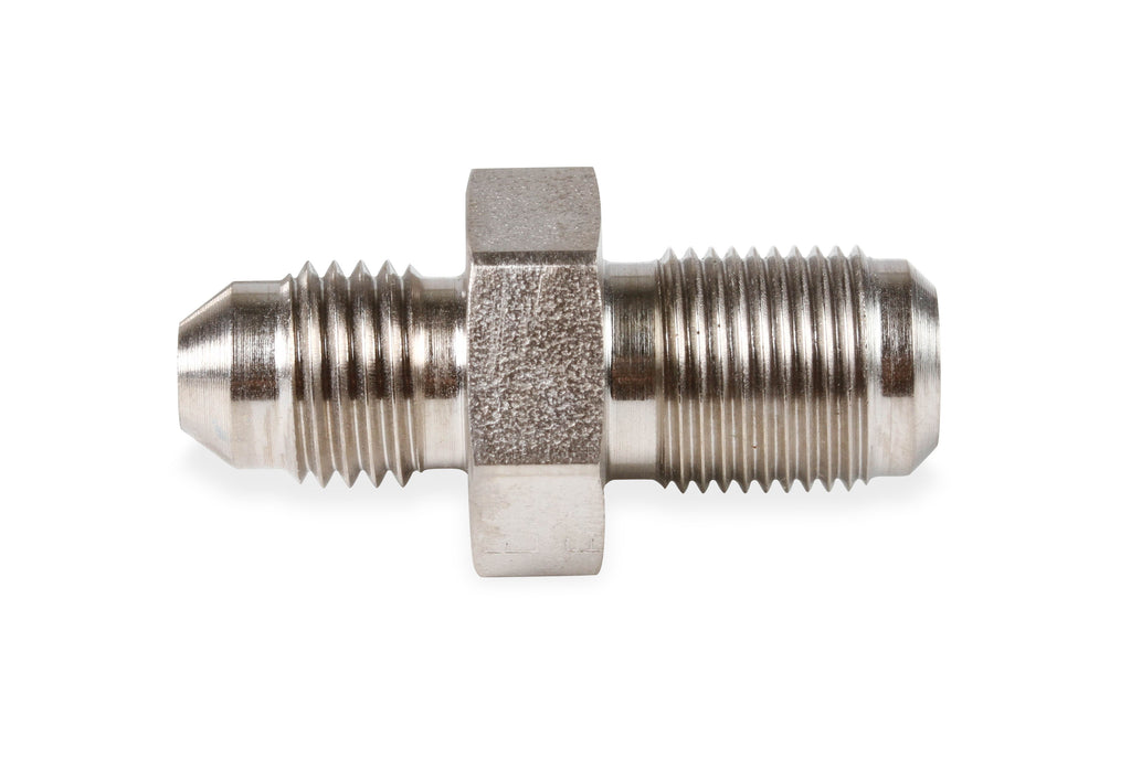 Brake Adapter Thread Size -4 AN To M12x1.00mm Uniflare 2 Per Package Electroless Nickel Plated Steel. Package of 2 pieces.  Uniflare Fittings Fit Both Bubble & Inverted Flare.