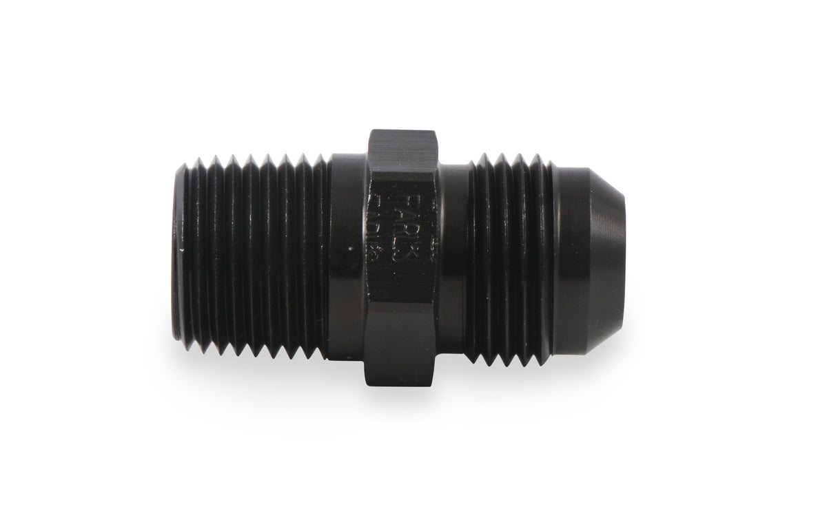 Straight AN -10 Male to 1/2" NPT Male Adapter - Black