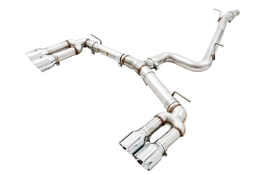 AWE Track Edition Exhaust for Audi 8V S3 - 4" Chrome Silver Tips