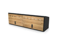 48" Upper Cabinet Black - Bamboo Door
