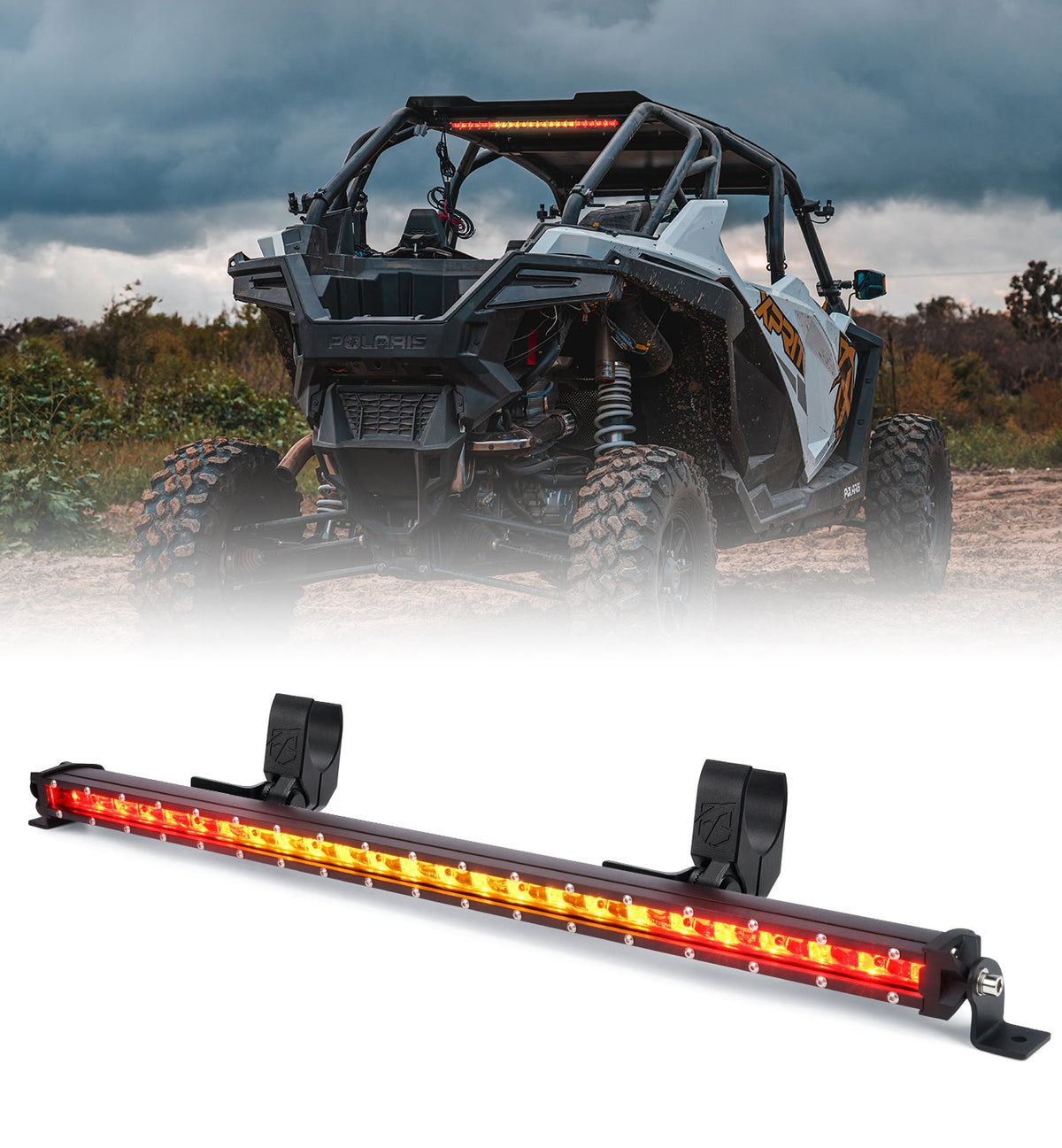 Xprite 32" Slim LED Rear Chase Light Bar for UTV, Can-Am Maverick X3 & Polaris RZR – Brake, Reverse & Strobe Light | SL Series
