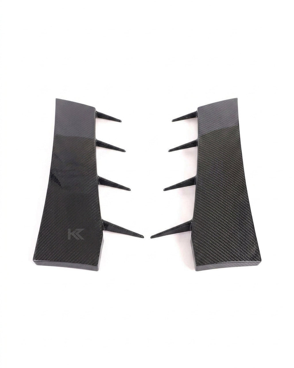2016–2018 Audi R8 V10 & V10 Plus Coupe Front Bumper Canards – Dry Carbon Fiber