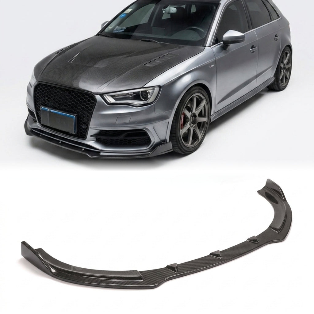 2014–2015 Audi A3 S-Line 8V Hatchback Front Lip Splitter – Carbon Fiber