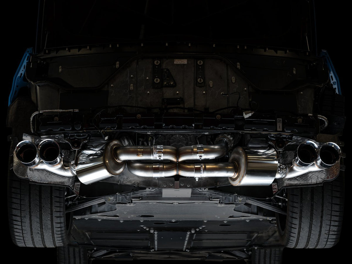 AWE Touring Edition Exhaust for C8 Corvette - 4.5" Chrome Silver Tips