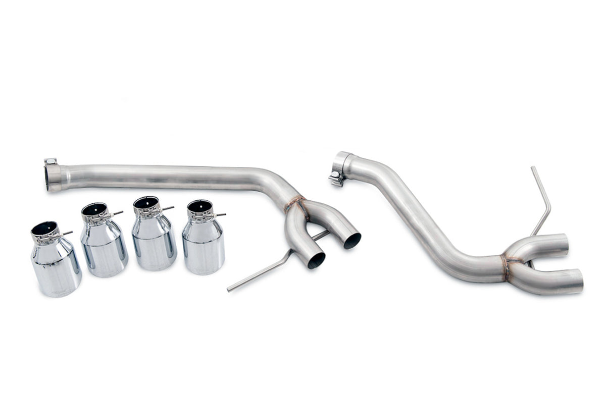 AWE Track Edition Axleback Exhaust for Porsche Macan S / GTS / Turbo - Chrome Silver 102mm Tips