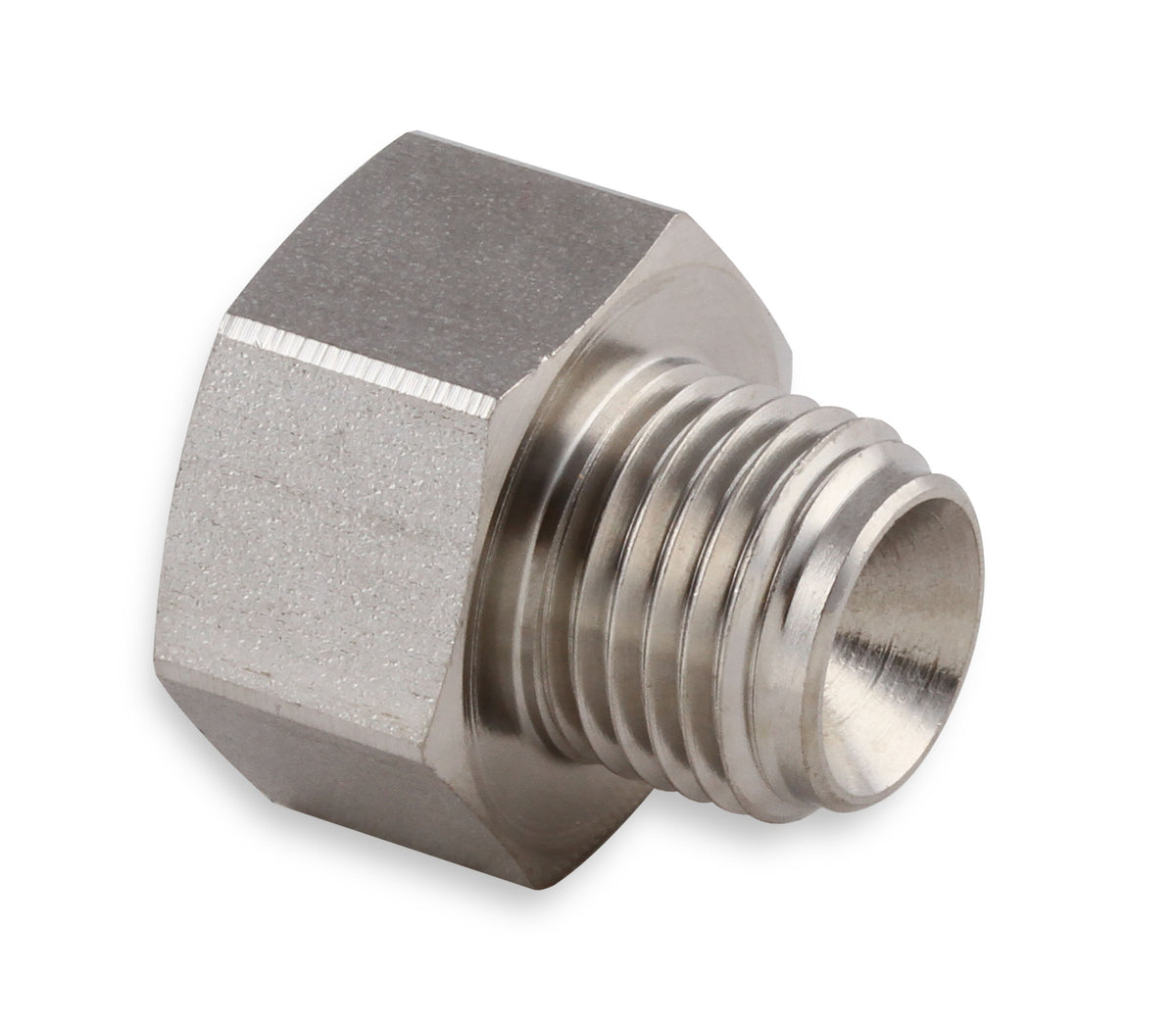 Hardline Reducer - Stainless Steel - 1/2"-20 Inverted Flare Male to 9/16"-18 Inverted Flare Female for 3/16" Tubing