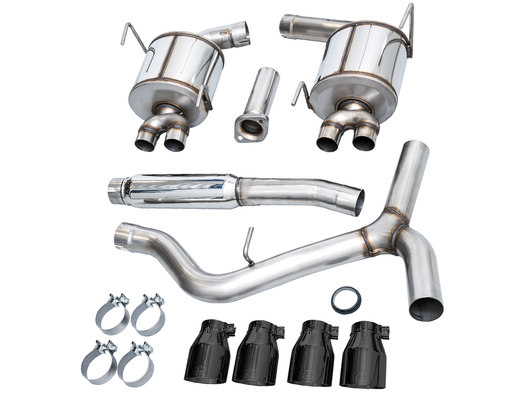 AWE Touring Edition Catback Exhaust for VB Subaru WRX - 4" Diamond Black Tips