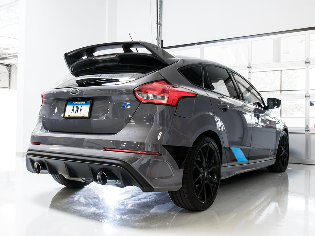 AWE SwitchPath™ Cat-back Exhaust (with Remote) for Ford Focus RS - Diamond Black Tips