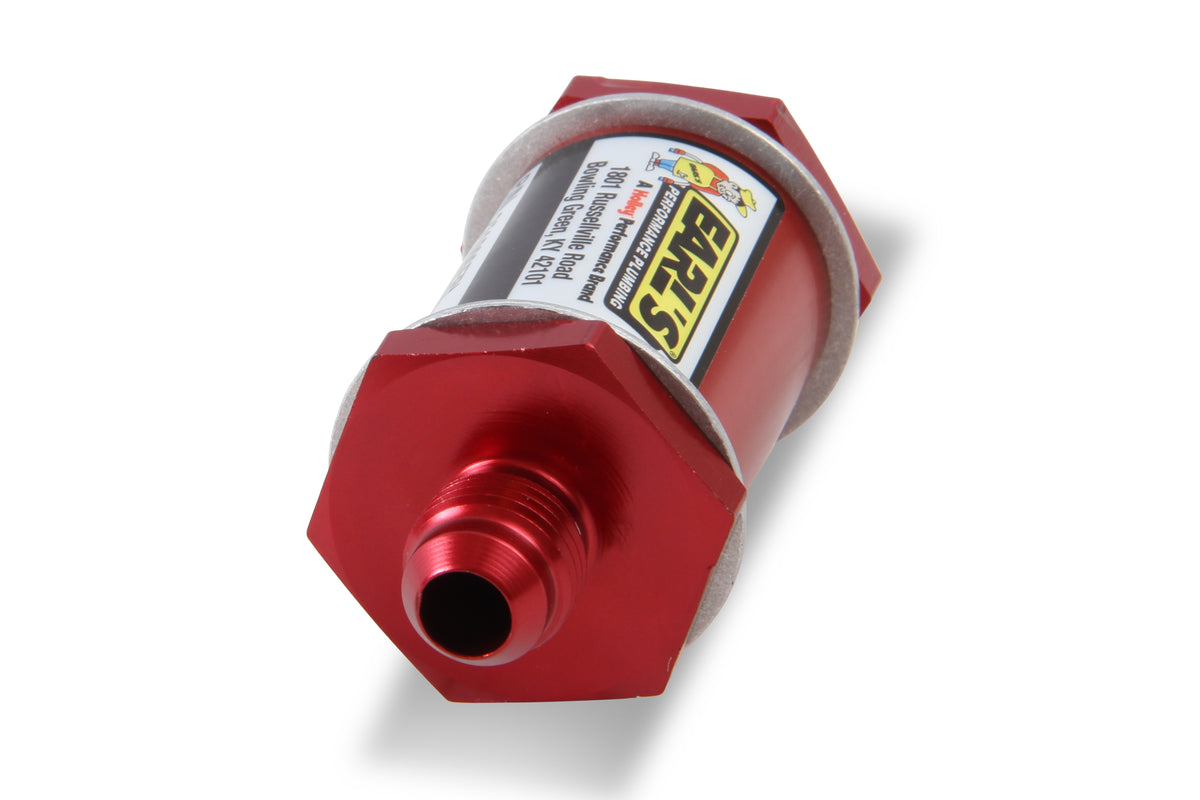 Check Valve Flapper Style Fitting Size 6 Reinforced Viton® w/Aluminum Support 150 PSI Max. 0.5 PSI To Seal Red Anodized Aluminum (Viton® is a registered trademark of DuPont Performance Elastomers)
