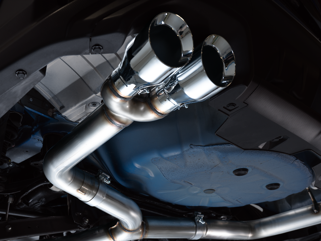 AWE Track Edition Catback Exhaust for VB Subaru WRX - 4" Chrome Silver Tips