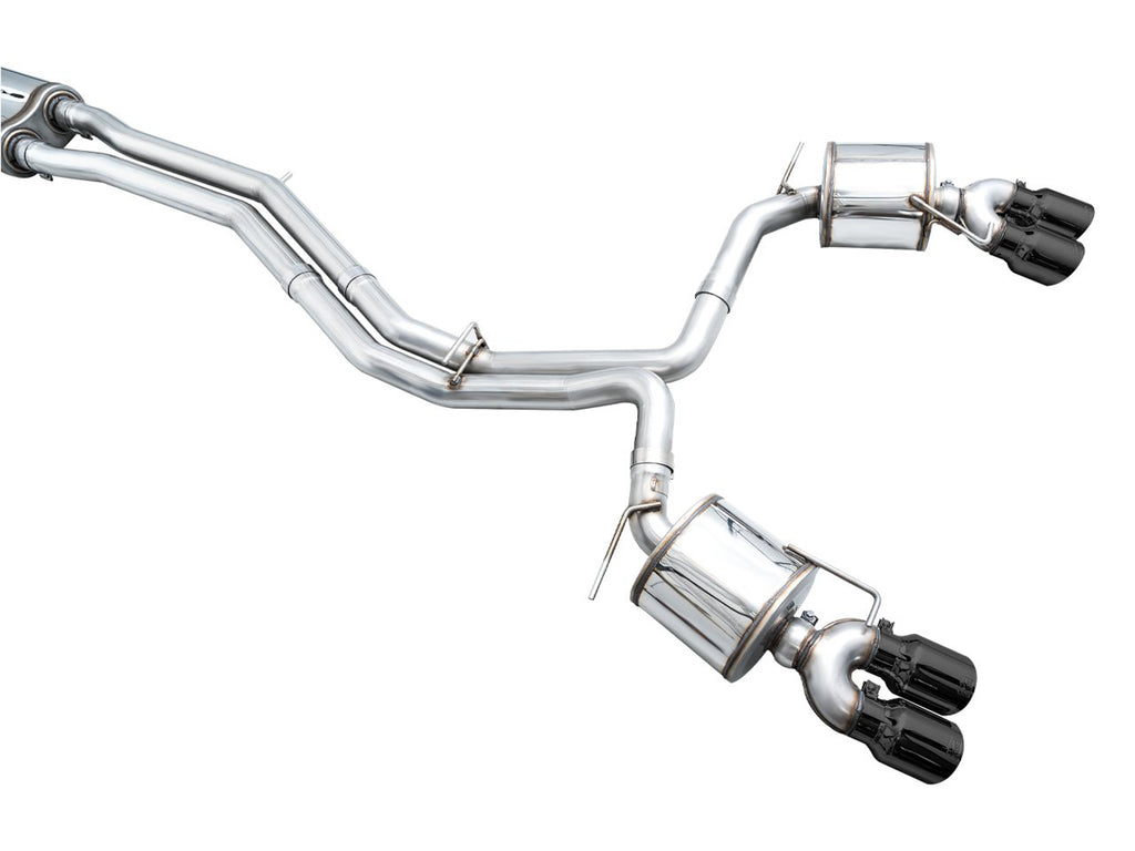 AWE Touring Edition Exhaust for Audi C8 S6/S7 - 4.5" Diamond Black Tips