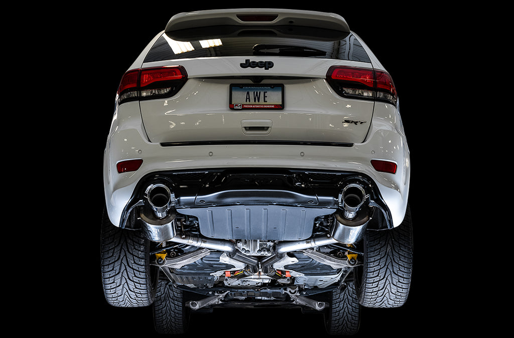 AWE Track Edition Exhaust for Jeep Grand Cherokee SRT - Chrome Silver Tips