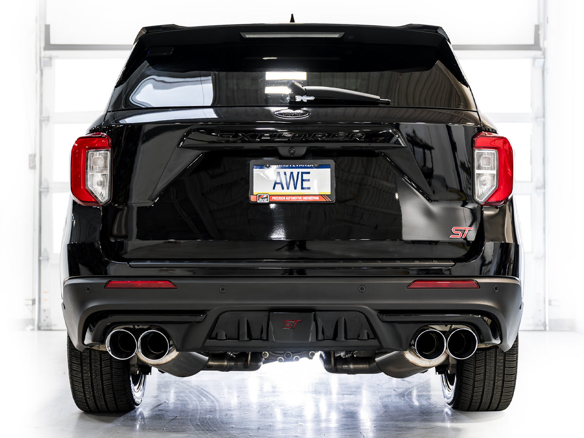 AWE Touring Edition Exhaust for Ford Explorer ST - Chrome Silver Tips