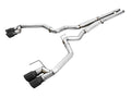 AWE Track Edition Cat-back Exhaust for the '18-'23 S550 Mustang GT - Quad Diamond Black Tips