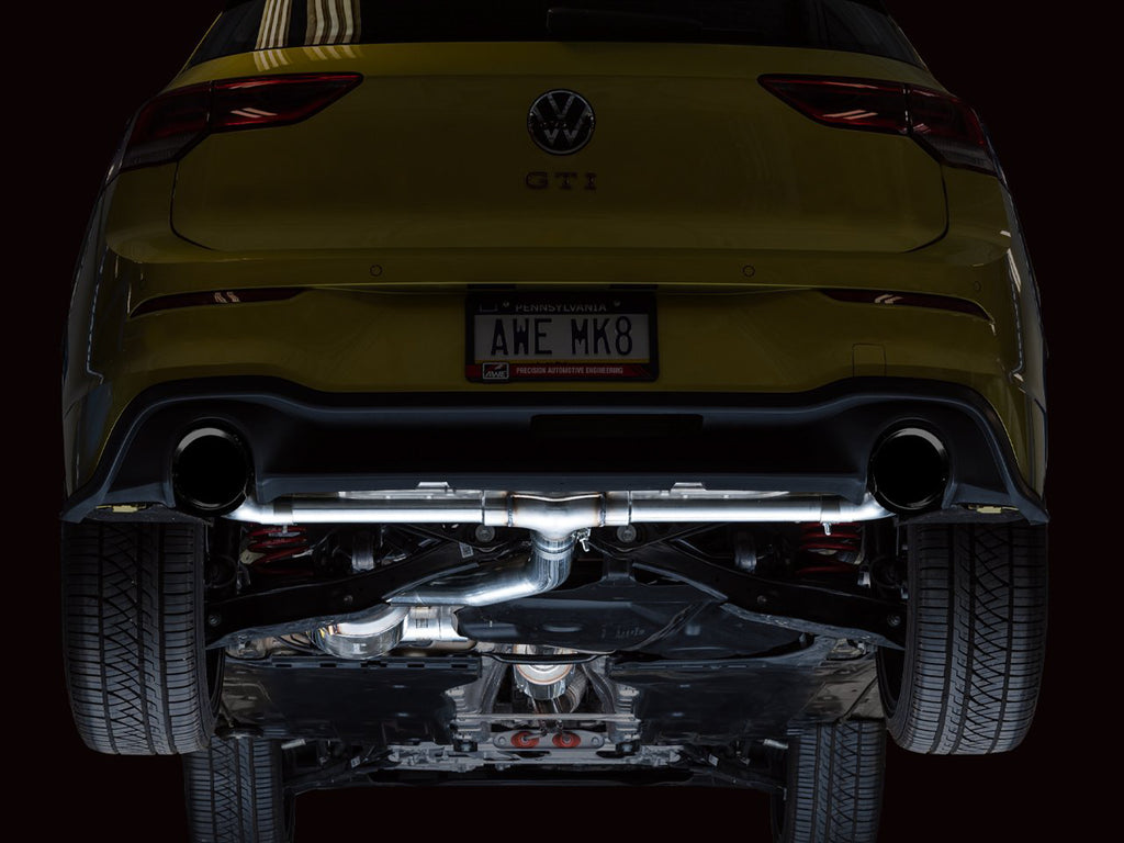 AWE Touring Edition Exhaust for VW MK8 GTI - Diamond Black Tips