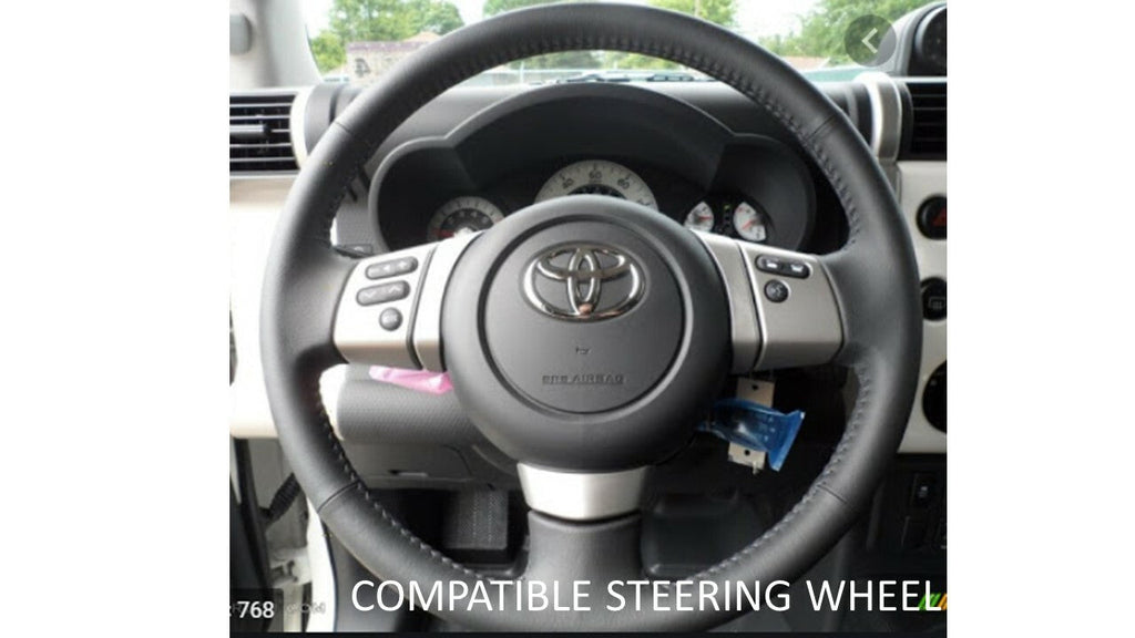 Steering Wheel Emblem Overlay (Select Toyota Models) - WHITE - AJT DESIGN
