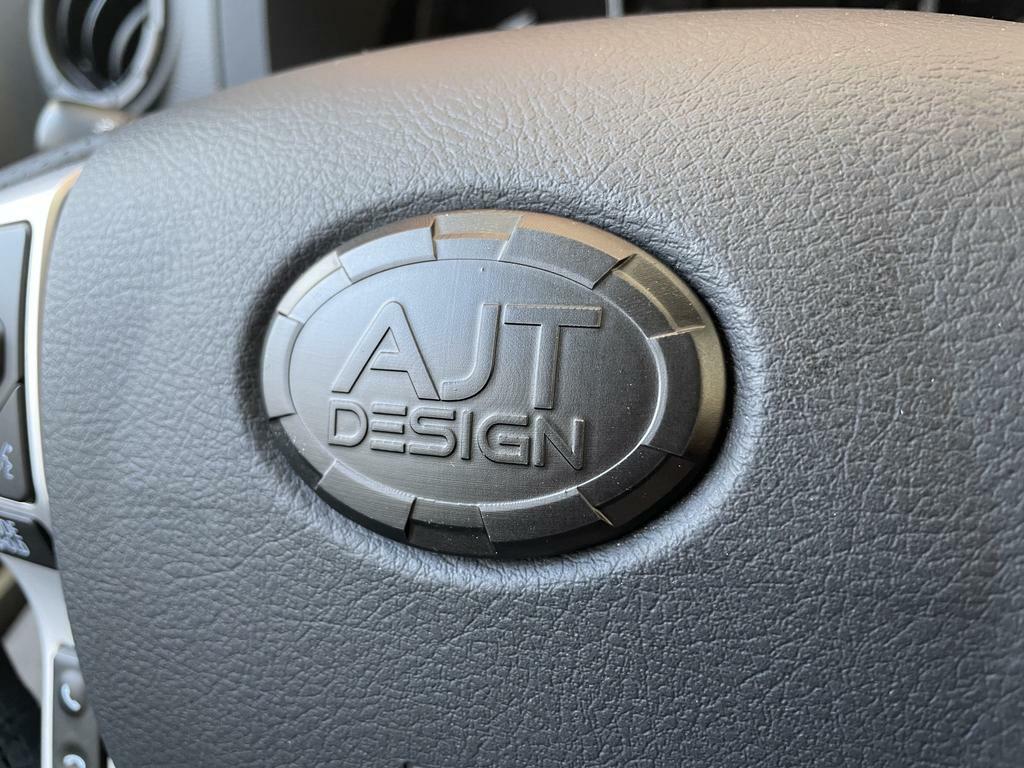 Steering Wheel Emblem Overlay (Select Toyota Models) - WHITE - AJT DESIGN