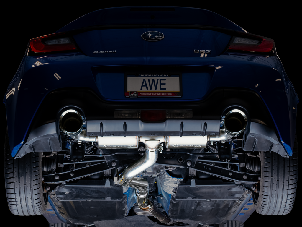 AWE Touring Edition Exhaust for Subaru BRZ / Toyota GR86 / Toyota 86 / Scion FR-S - 5" Chrome Silver Tips