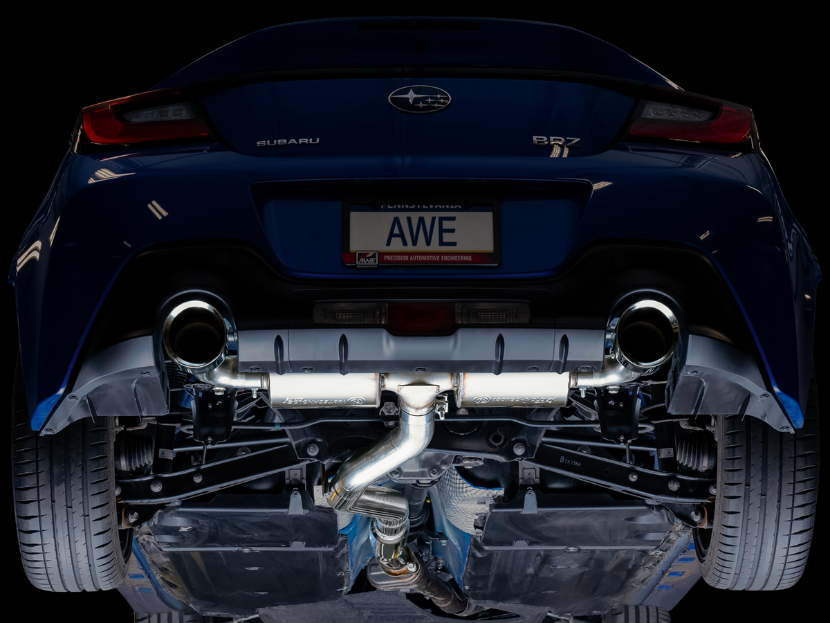 AWE Touring Edition Exhaust for Subaru BRZ / Toyota GR86 / Toyota 86 / Scion FR-S - 5" Chrome Silver Tips